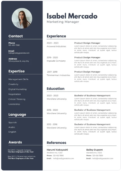 Dark Marketing Sidebar